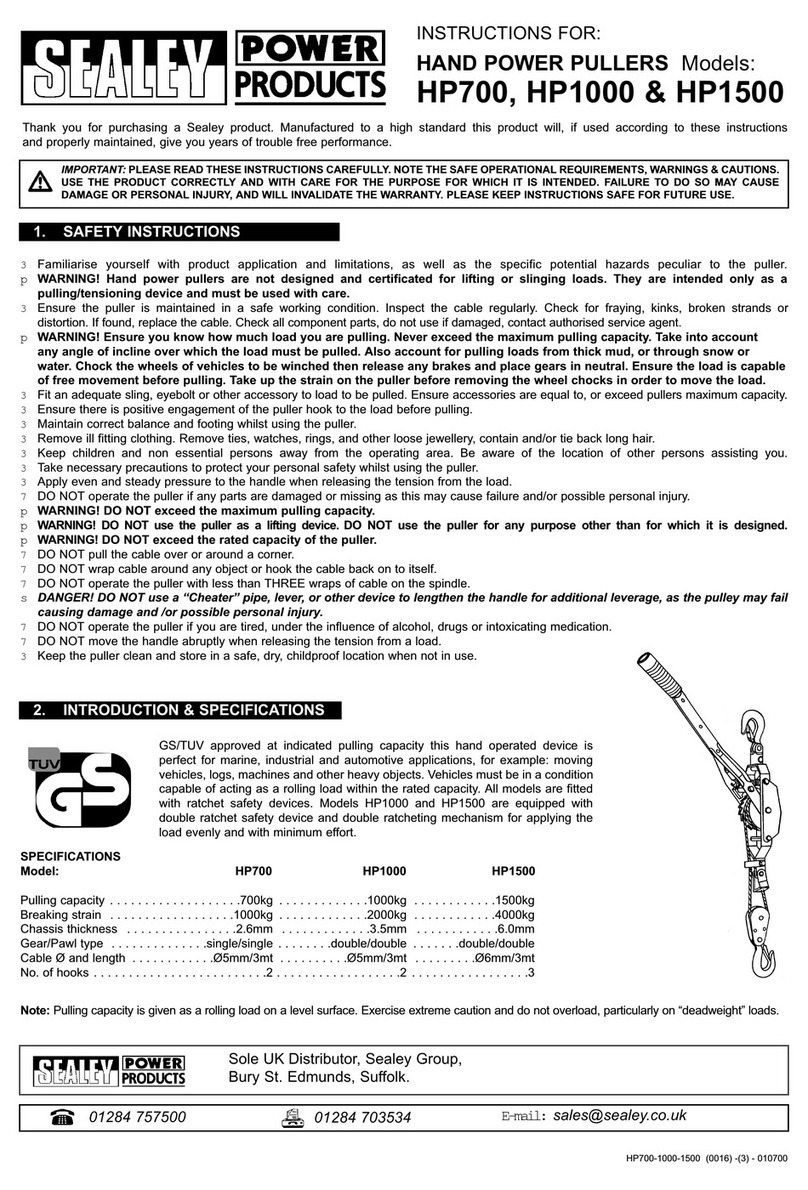 Sealey HP700 User manual