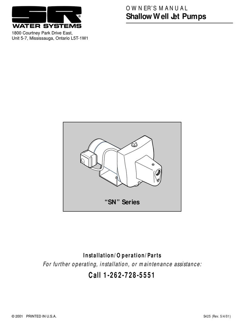 Pentair SN Series User manual