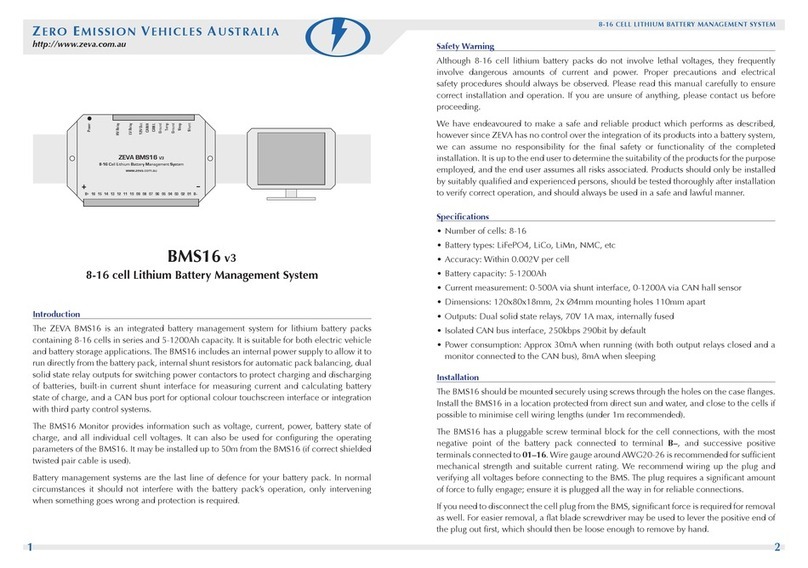 Zeva BMS16v3 User manual