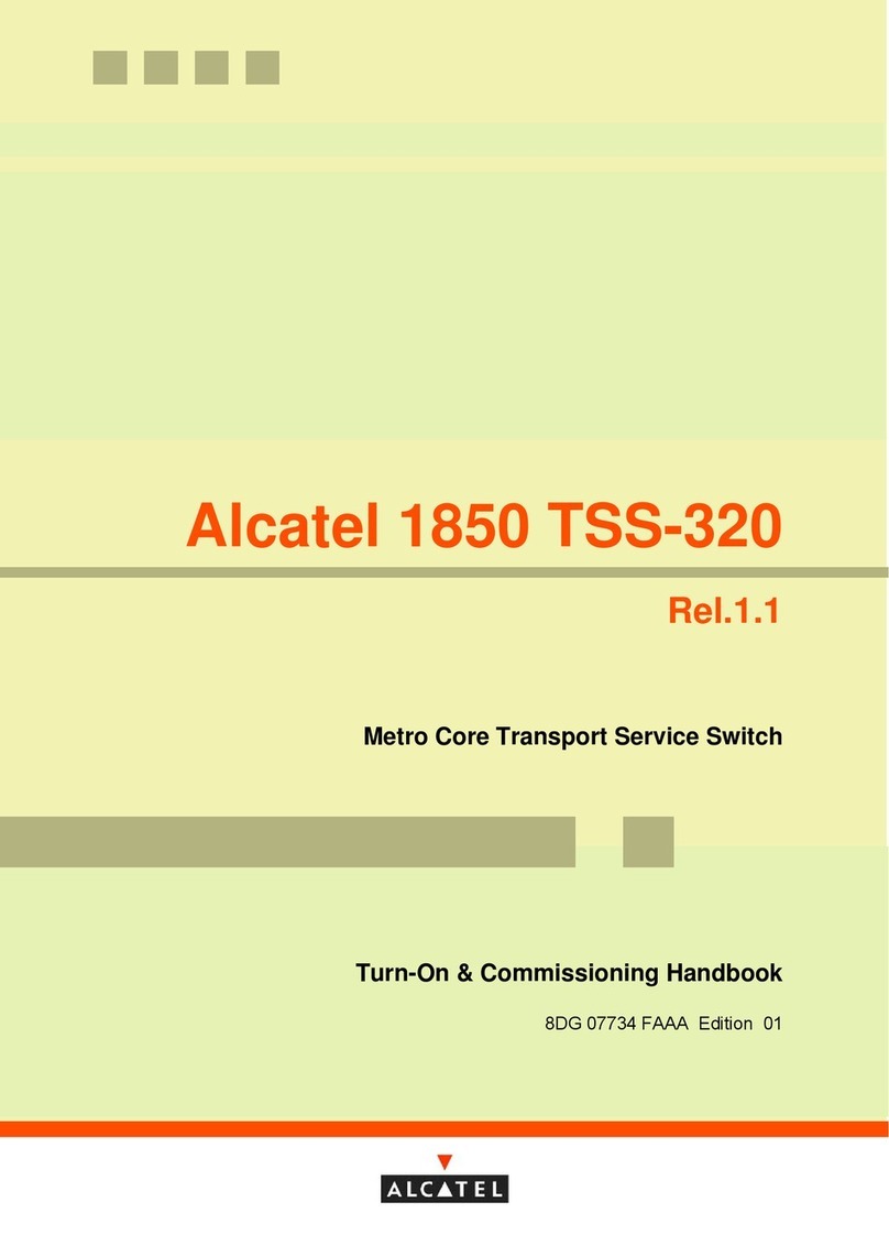 Alcatel 1850 TSS-320 User manual Alcatel 1850 TSS-320 User manual