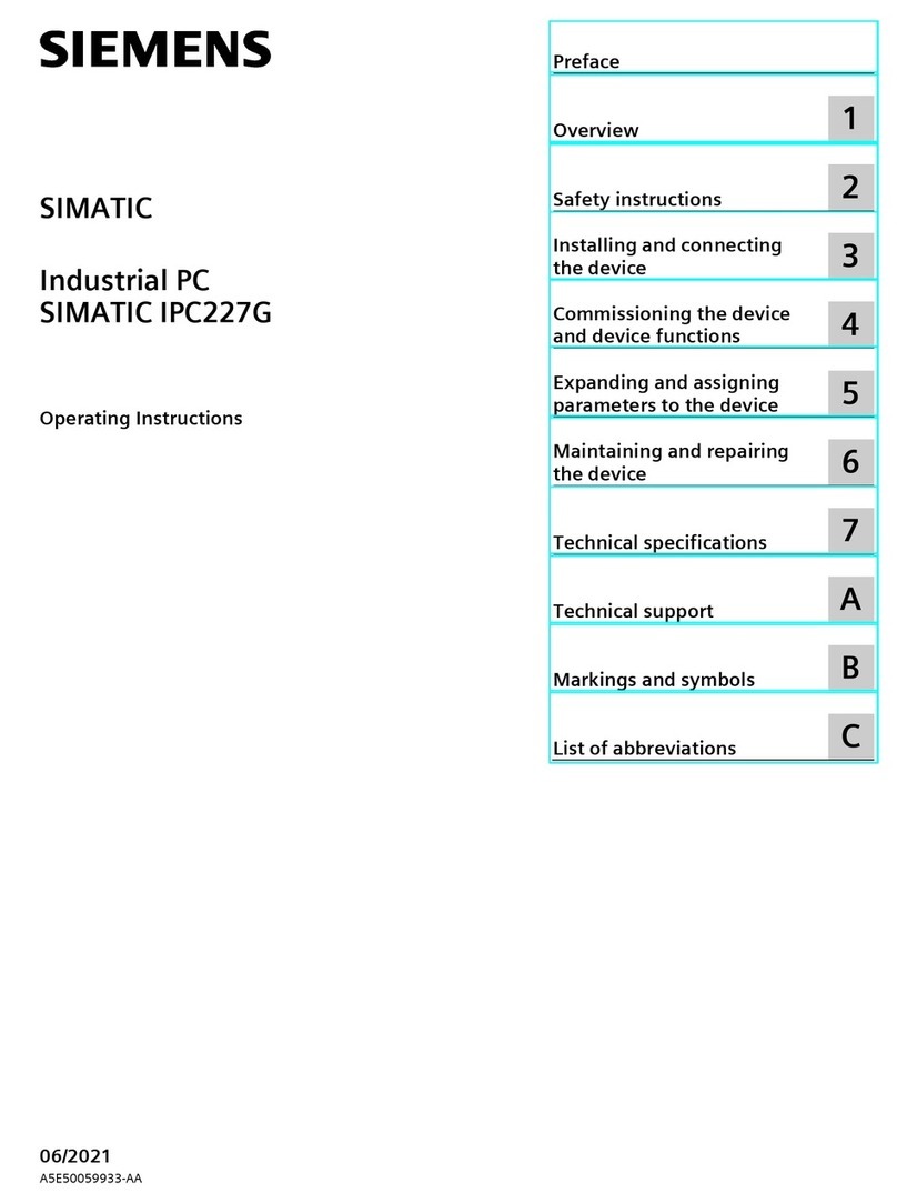Siemens SIMATIC IPC227G operating instructions