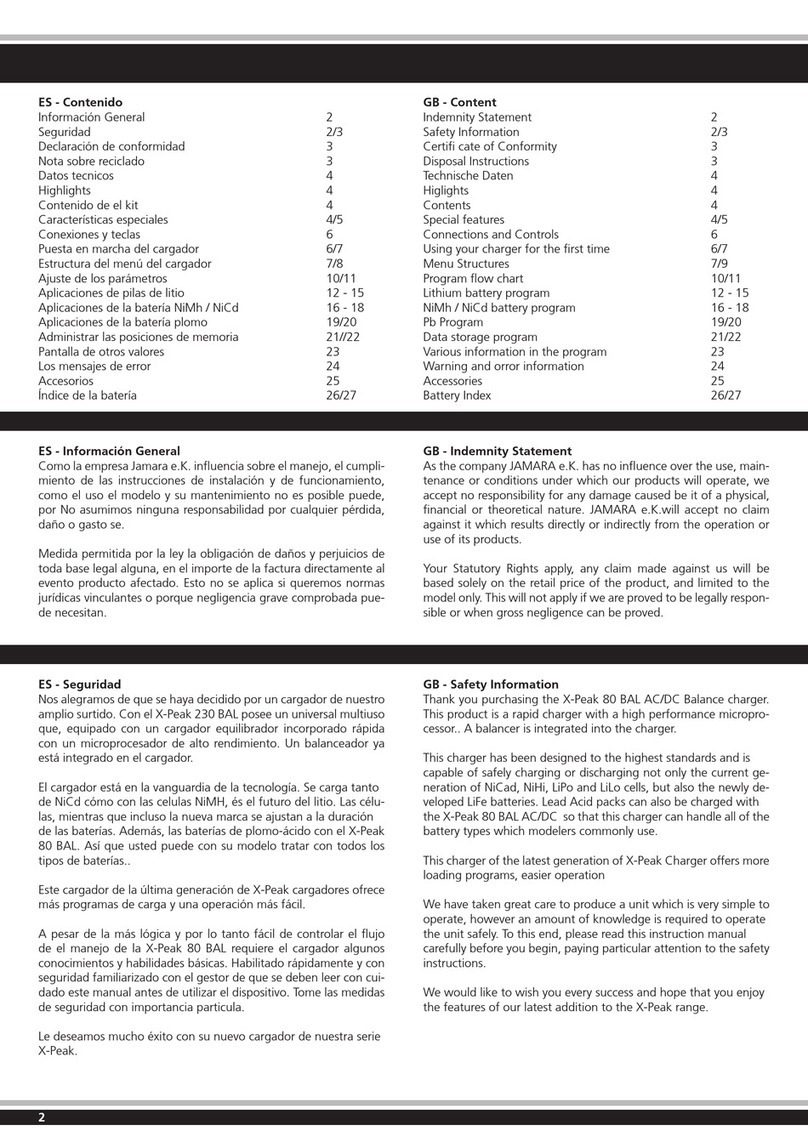 Jamara X-Peak 80 BAL Pult Edition instruction manual