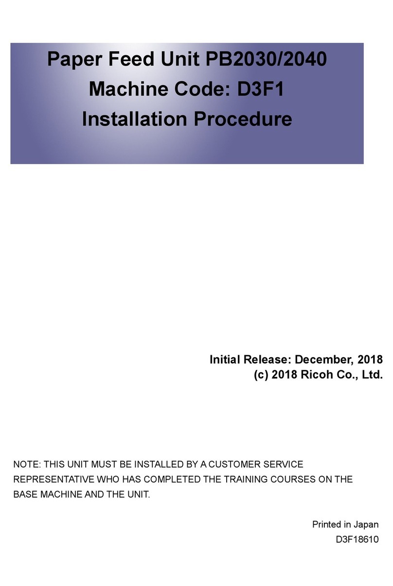 Ricoh PB2030 INSTALLATION PROCEDURE