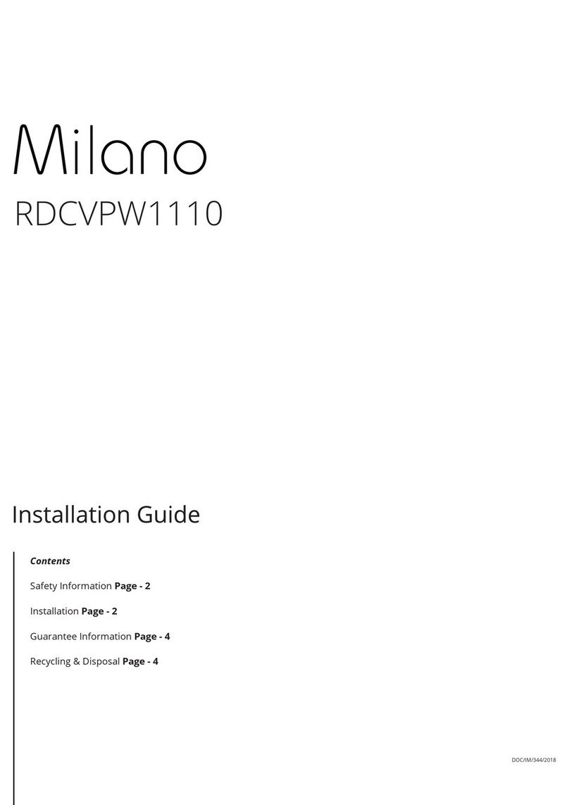 Milano RDCVPW1110 User manual