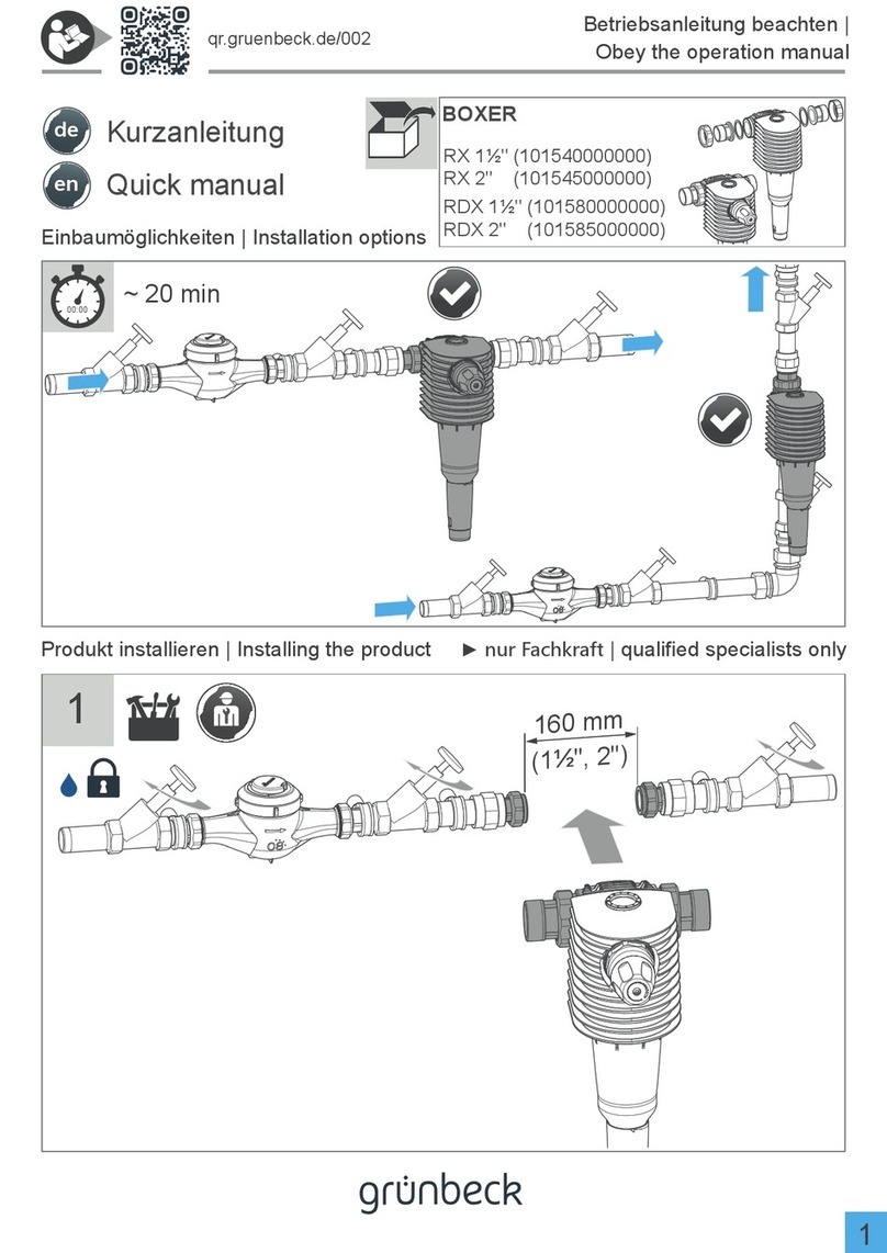 Grunbeck BOXER RX 1 1/2 Installation guide