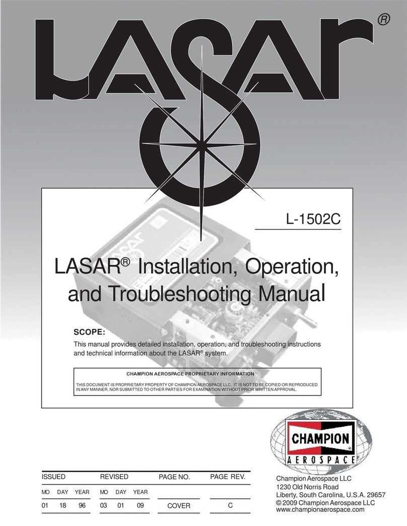 Champion LASAR L-1502C Installation & operation manual