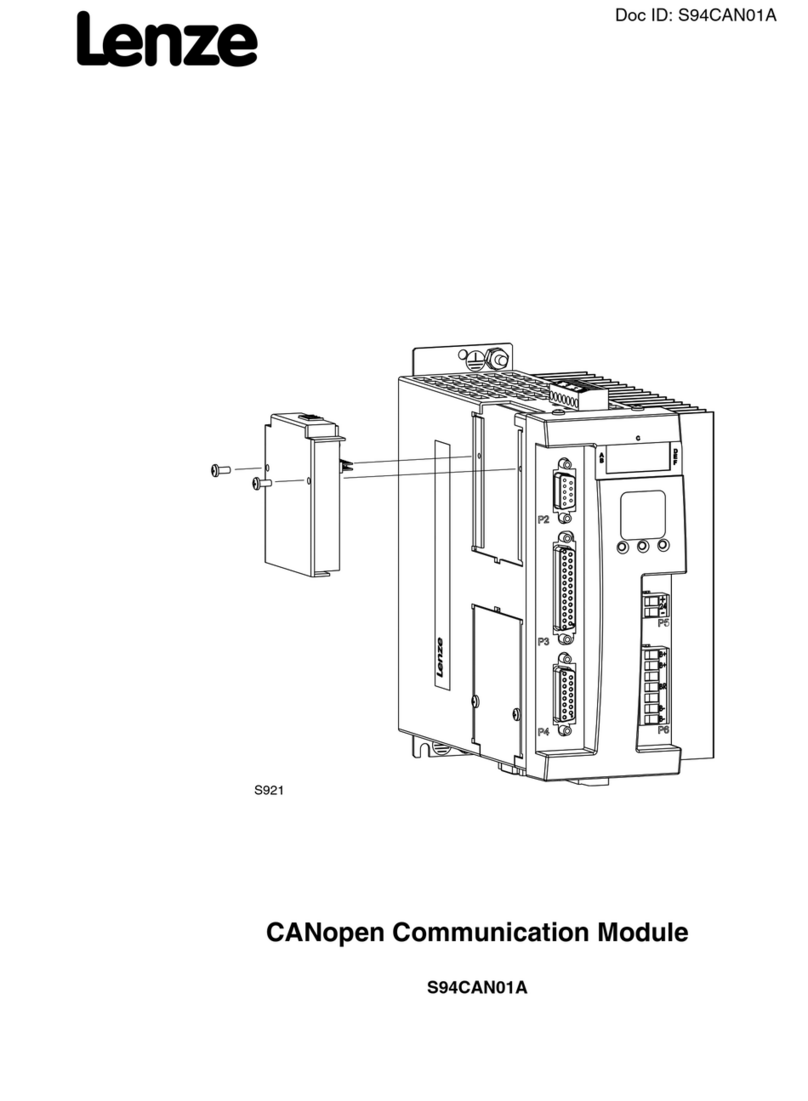 Lenze S921 quick start guide