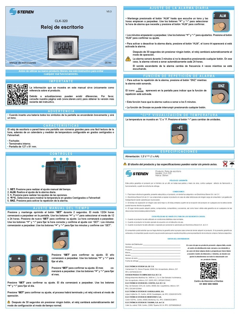 Steren CLK-320 instruction manual