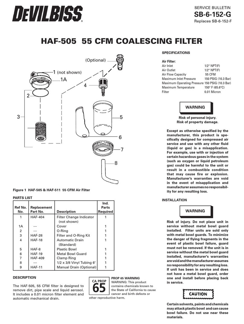 DeVilbiss HAF-505 Reference manual