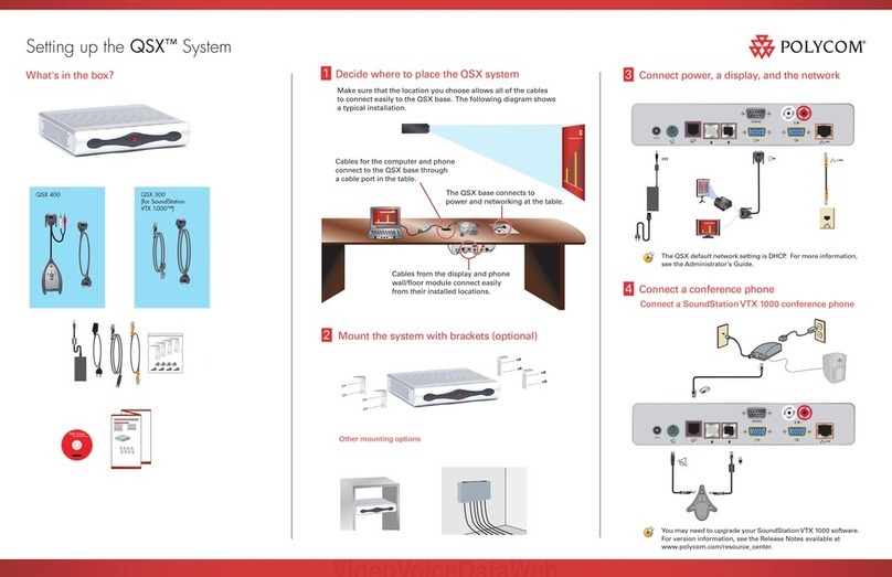 Polycom QSX 400 User instructions