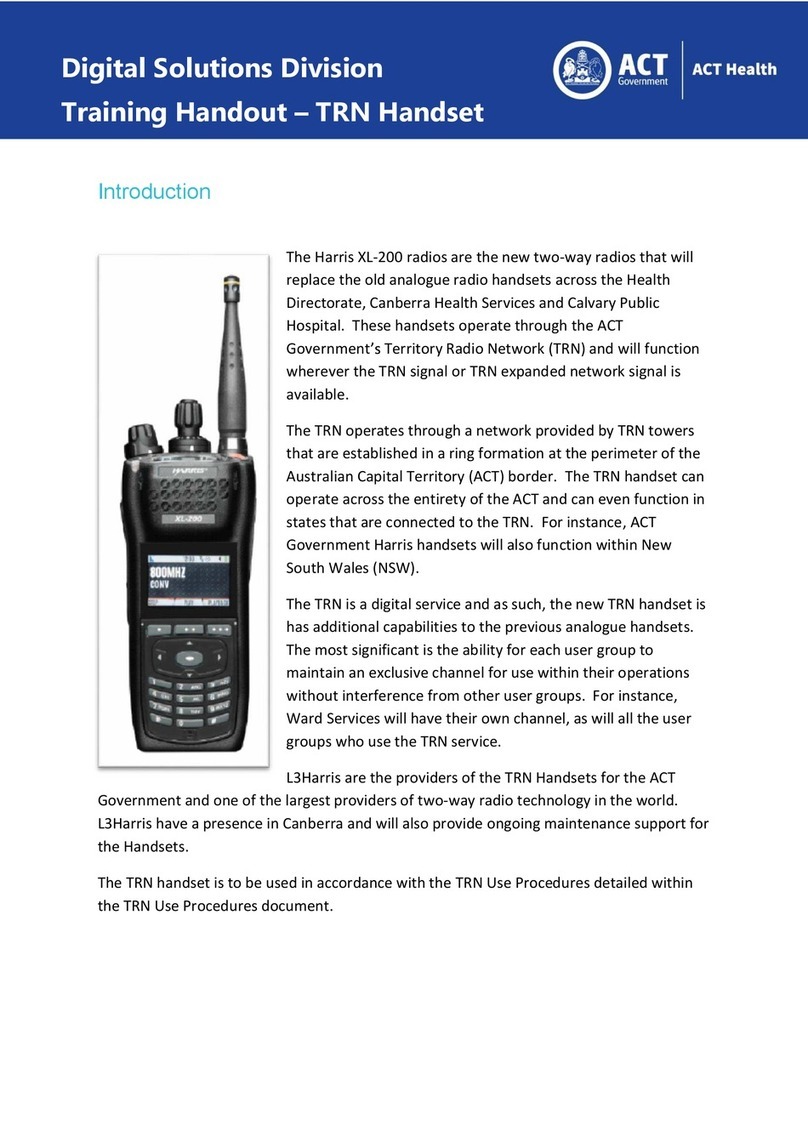 ACT Harris XL-200 User manual