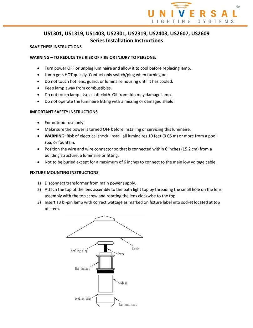 Universal Laser Systems US1301 Series installation instructions