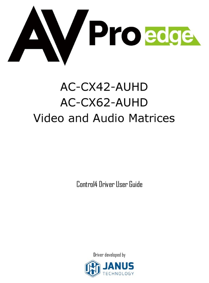 Janus AVPro Edge AC-CX42-AUHD user guide