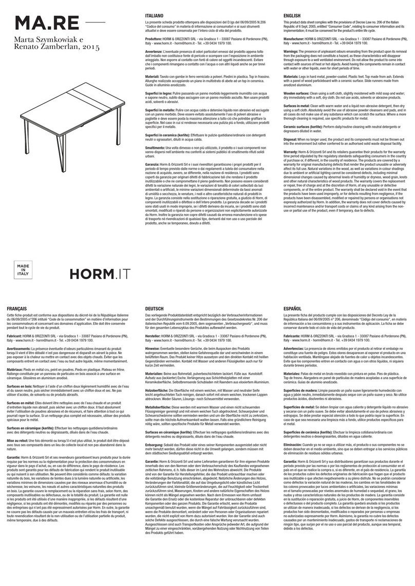 HORM.IT Ma.Re MA196CM quick start guide