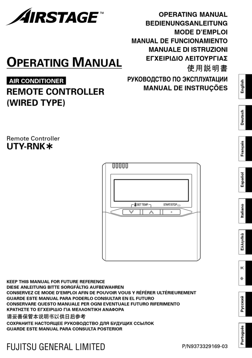 AirStage UTY-RNK Series operating manual