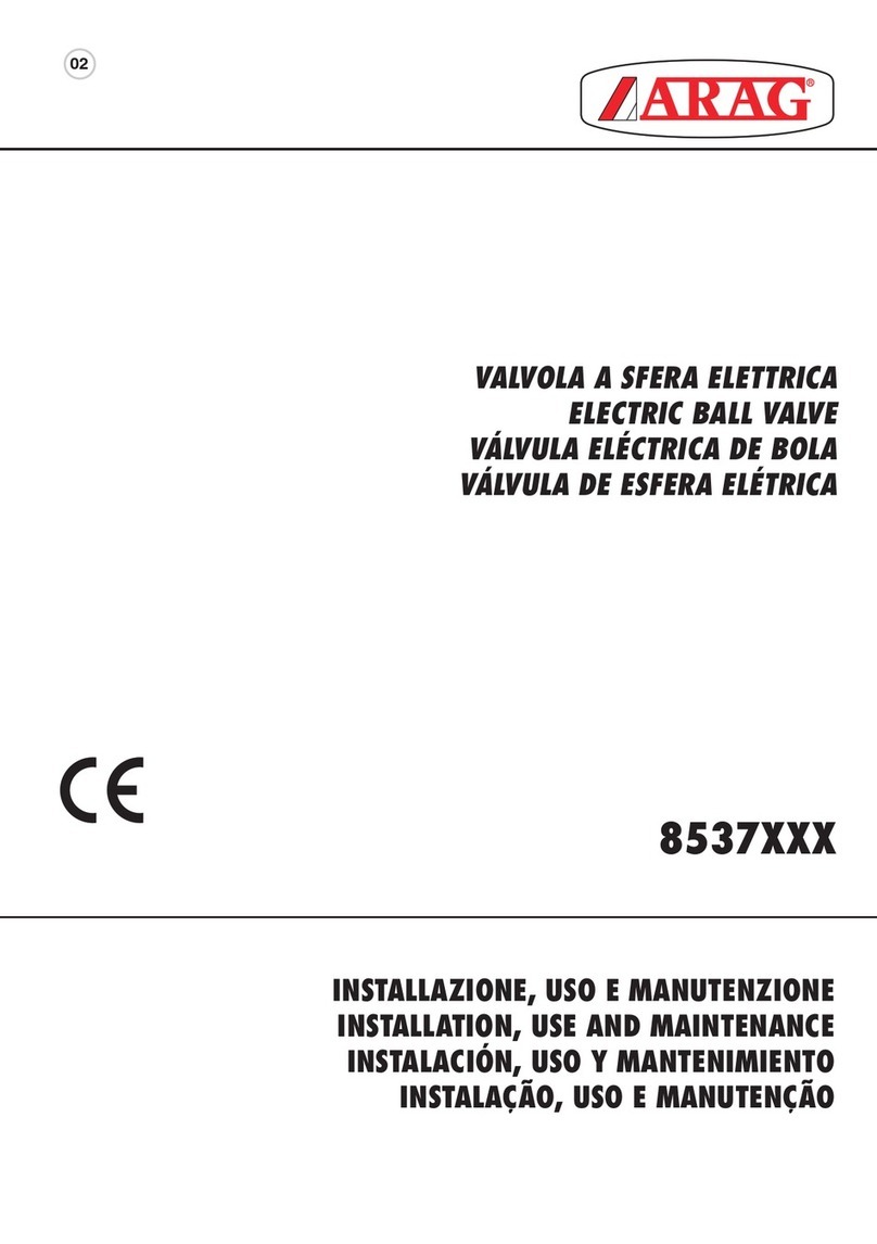ARAG 8537 Series Installation, use and maintenance