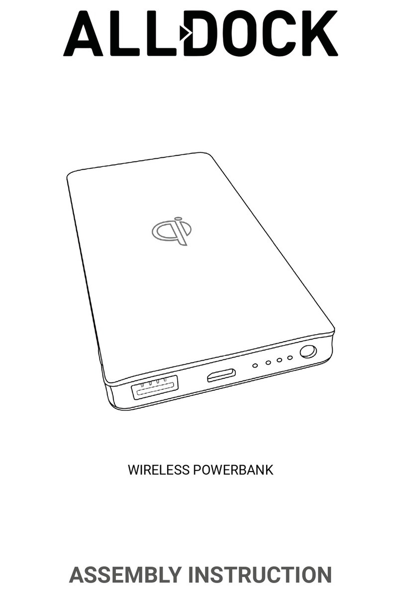 ALLDOCK WIRELESS POWERBANK Assembly instruction