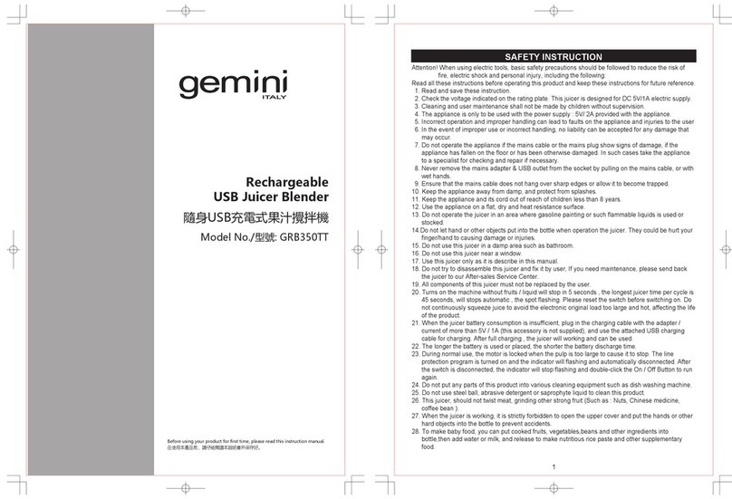 Gemini GRB350TT User manual