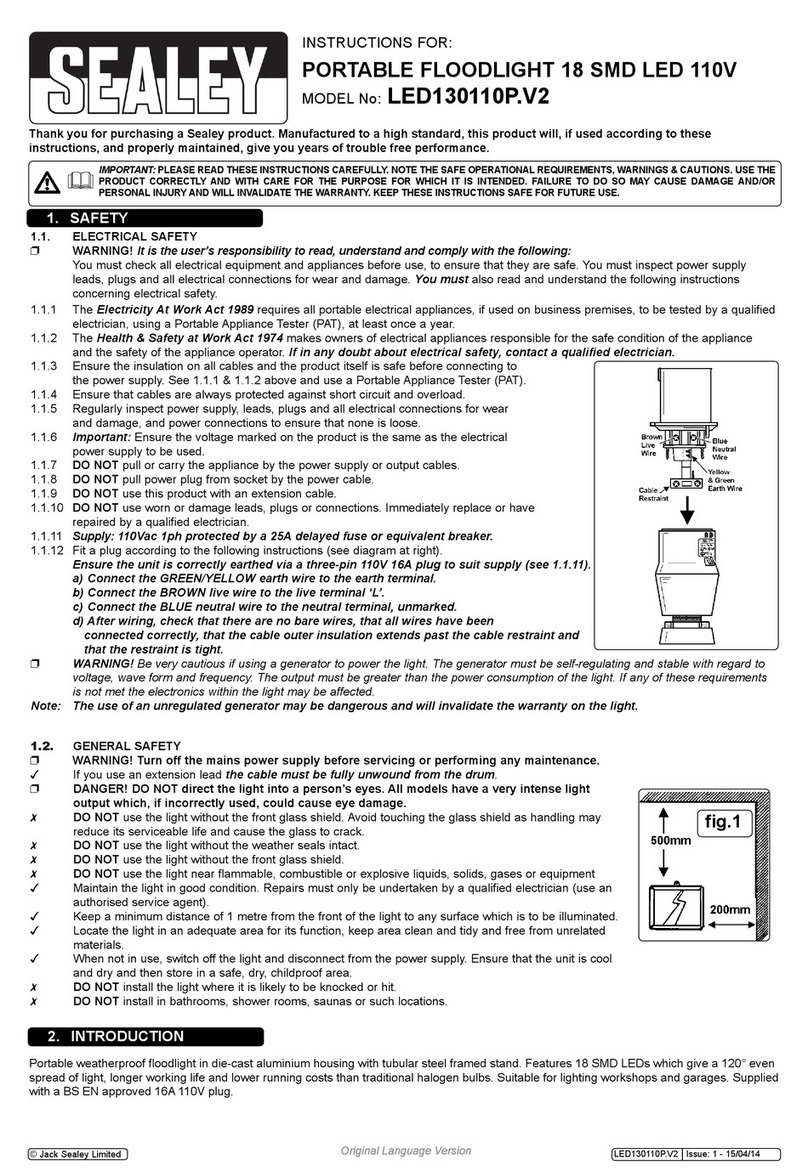 Sealey LED130110P.V2 User manual