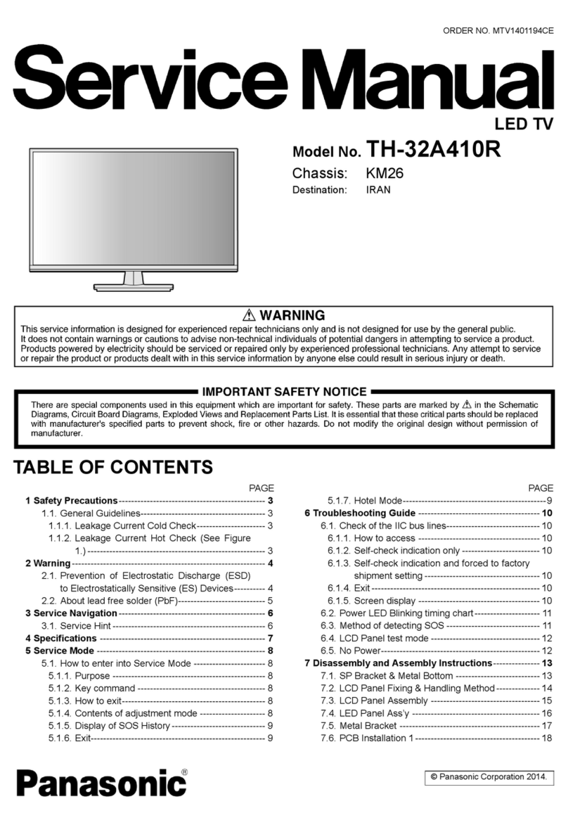 Panasonic TH-32A410R Service manual