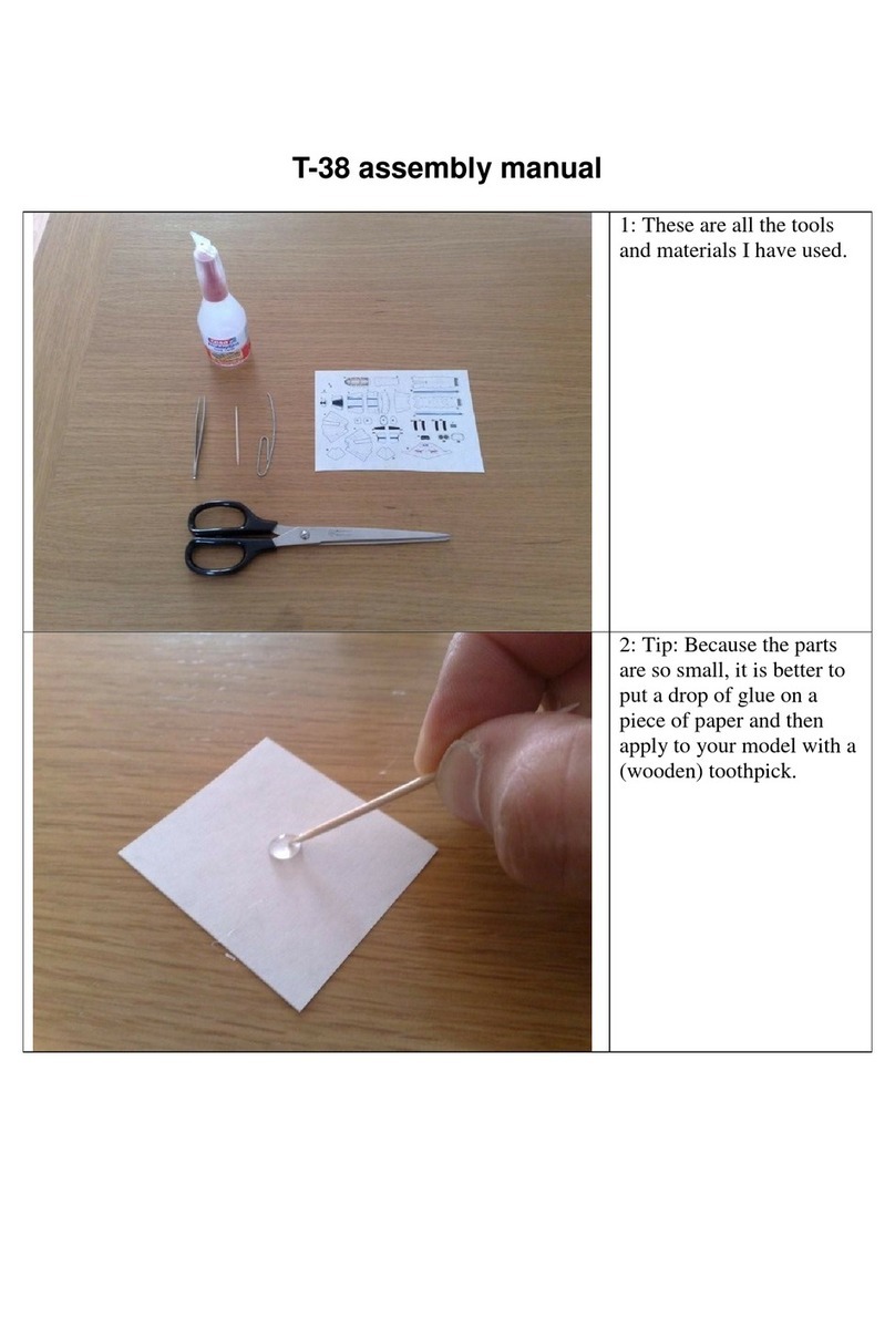 AXM Paper Space Scale Models T-38 Assembly manual