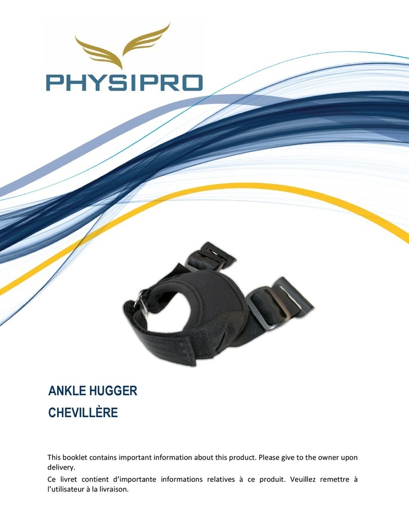 Physipro ANKLE HUGGER owner's manual Physipro ANKLE HUGGER owner's manual