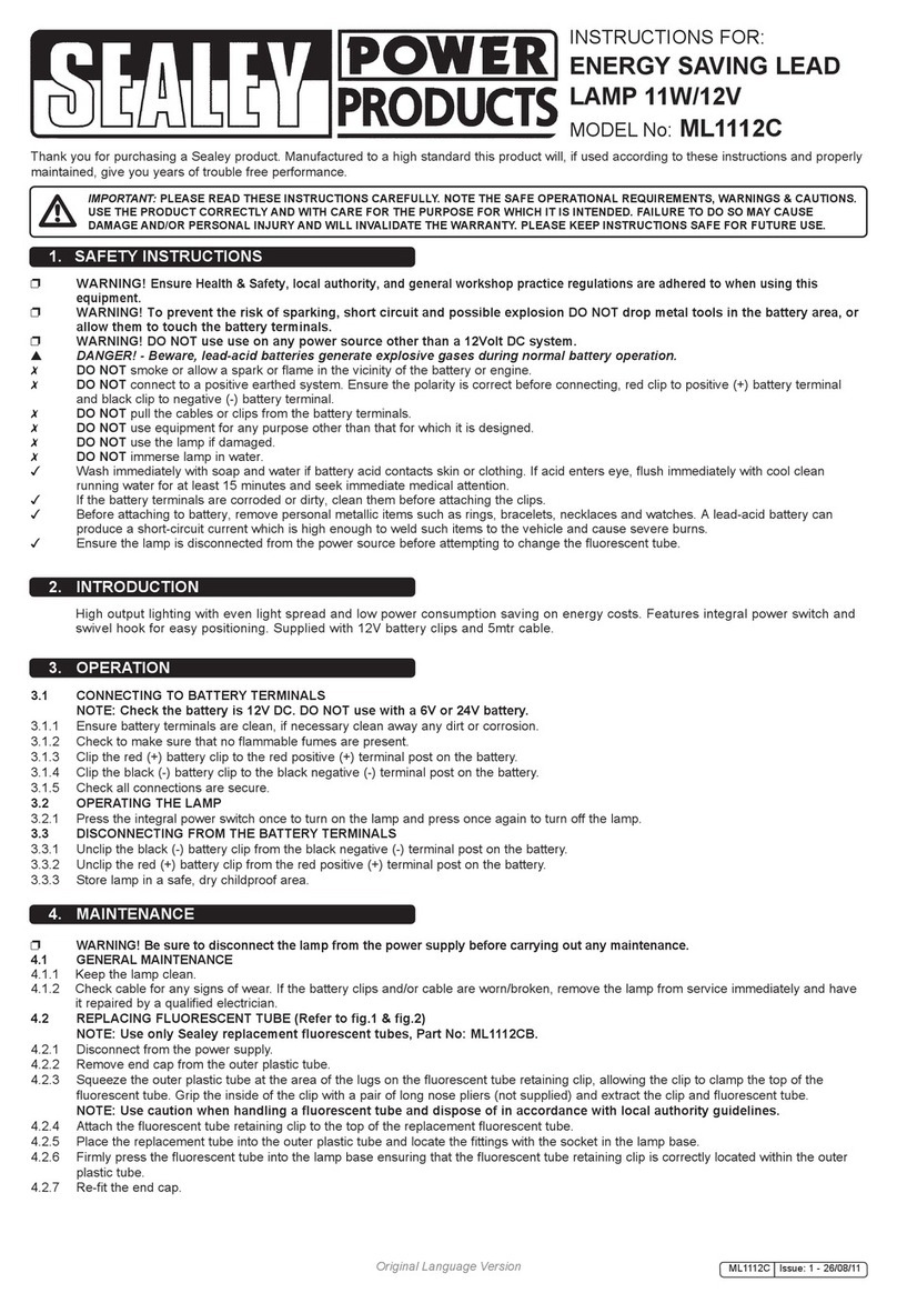 Sealey ML1112C User manual