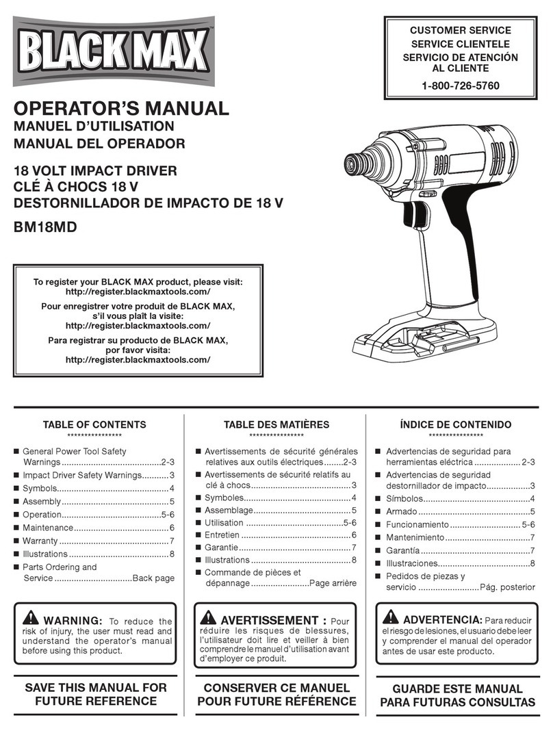Black Max BM18MD Operator's manual