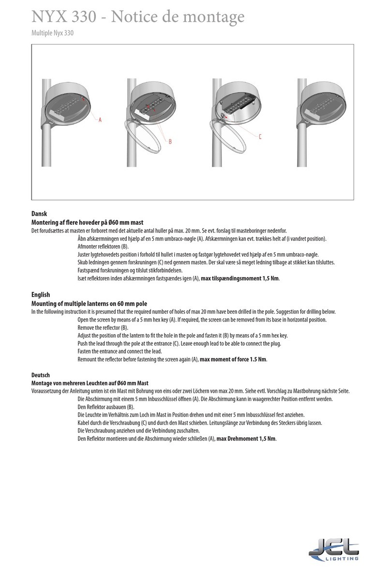 JCL Lighting Nyx 330 manual