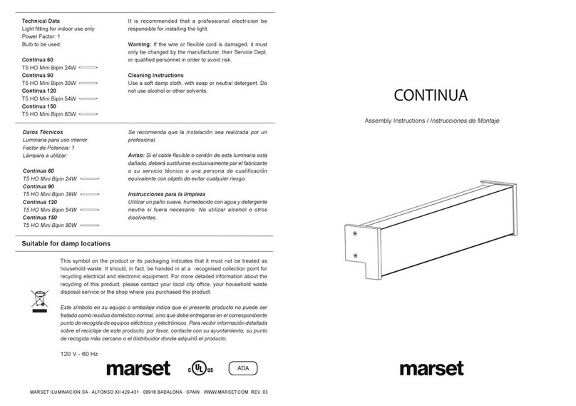 marset CONTINUA Assembly instructions
