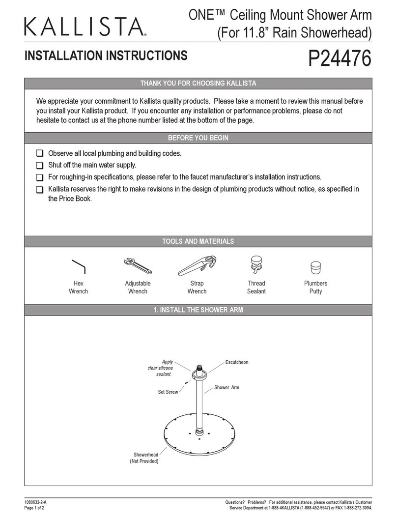 Kallista ONE P24476 installation instructions