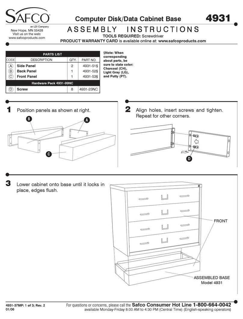 LDI Safco 4931 Assembly instructions LDI Safco 4931 Assembly instructions