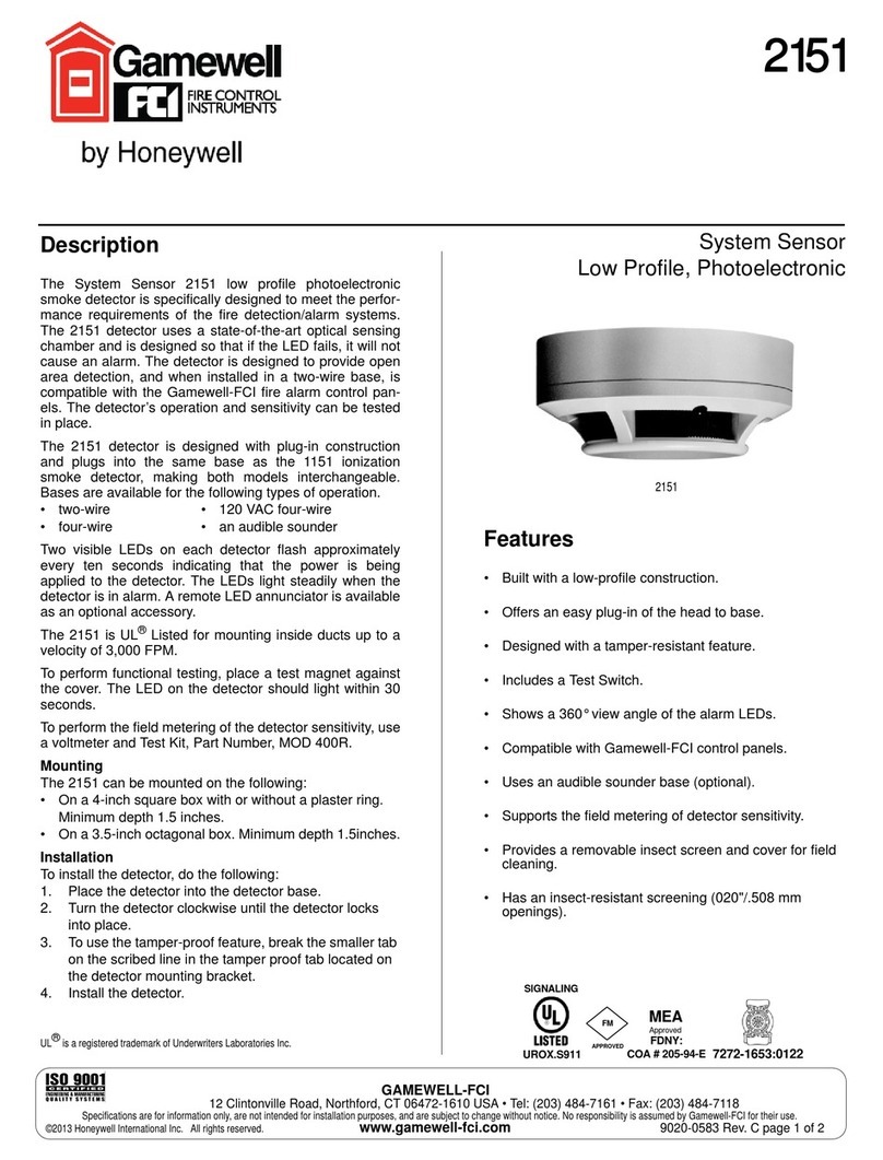 Honeywell Gamewell FCI 2151 manual