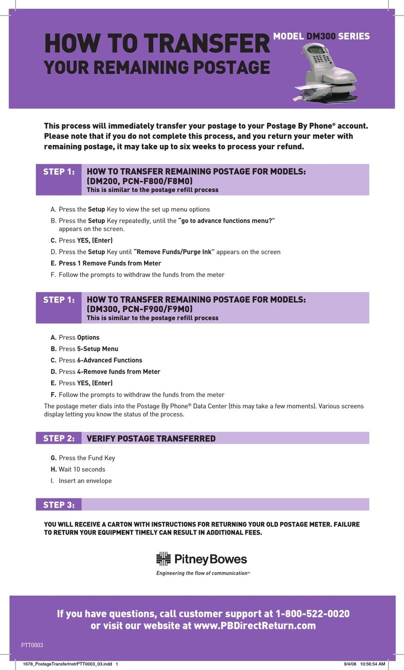 Pitney Bowes DM300 manual