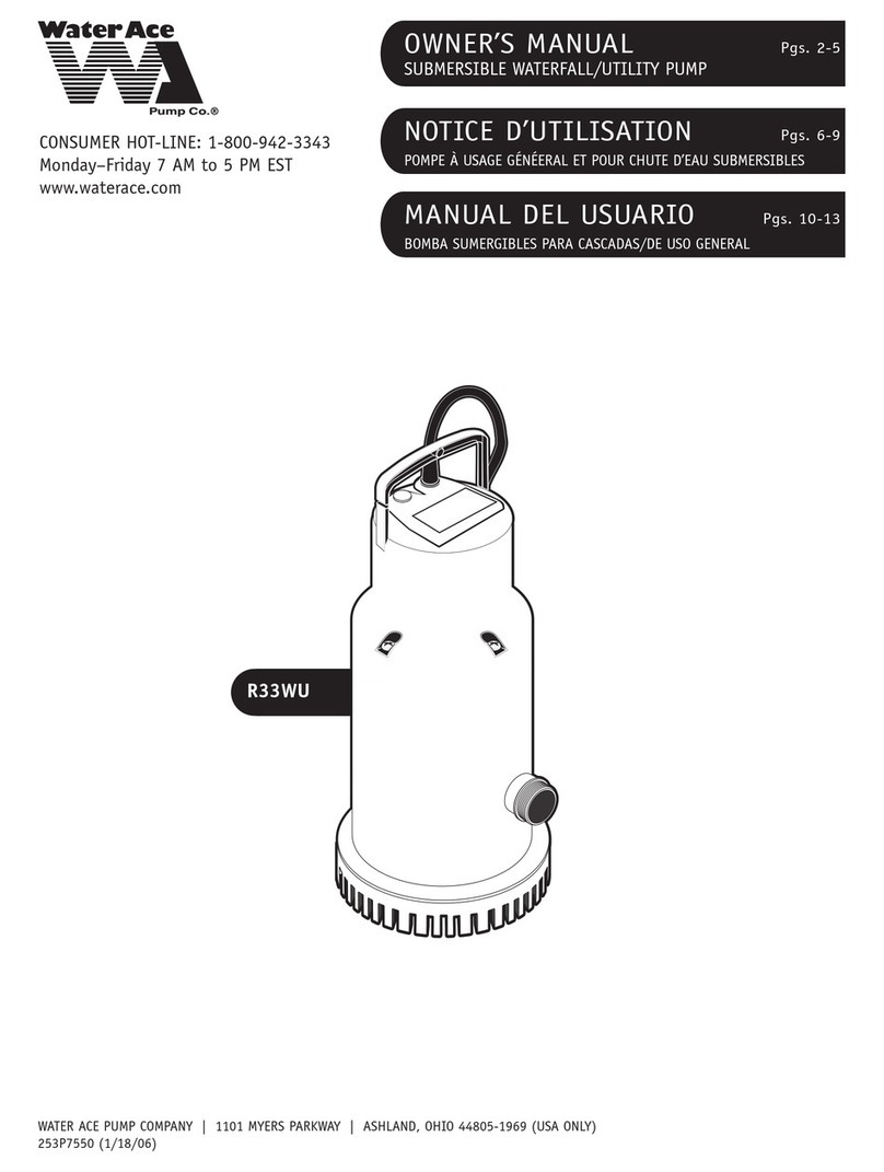 WaterAce R33WU owner's manual WaterAce R33WU owner's manual