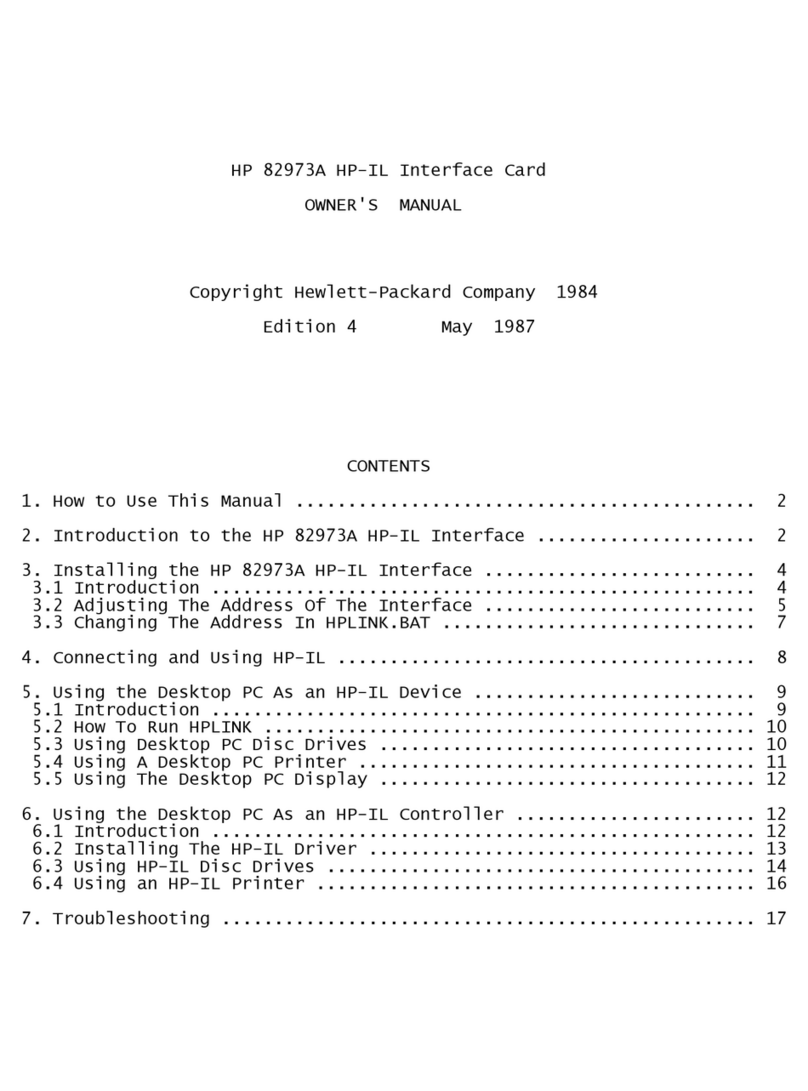 HP 82973A HP-IL owner's manual