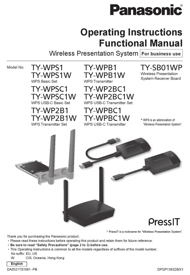 Panasonic PressIT TY-WPS1W Operating instructions Panasonic PressIT TY-WPS1W Operating instructions