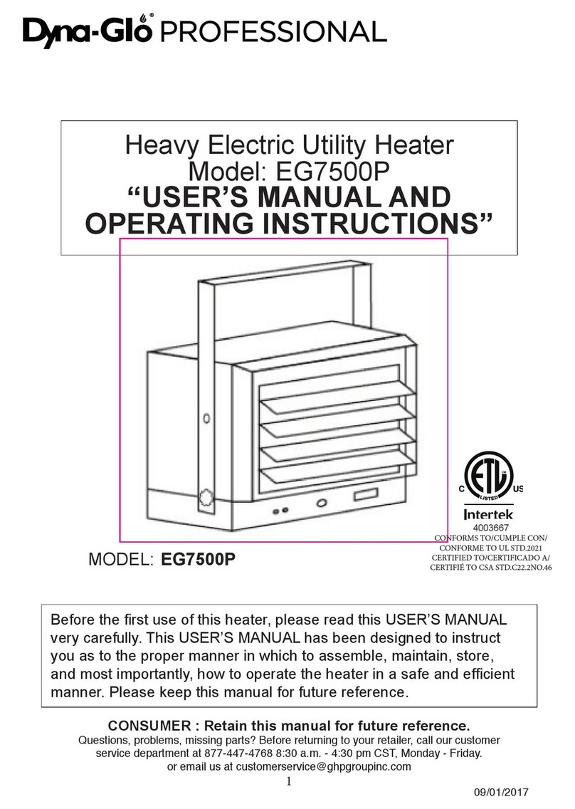 GHP Group Dyna-Glo PROFESSIONAL EG7500P Manual