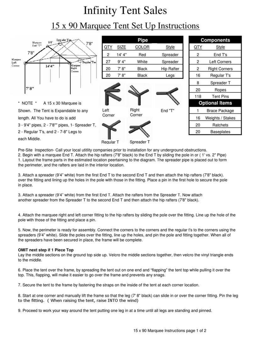 Infinity Marquee 15 x 90 Setup instructions