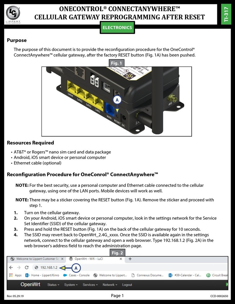 Lippert OneControl ConnectAnywhere quick start guide