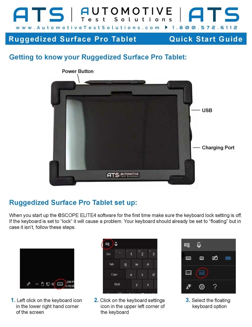 ATS Ruggedized Surface Pro quick start guide