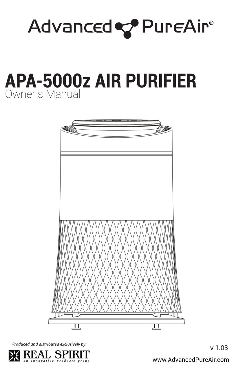 Real Spirit Advanced PureAir APA-5000z owner's manual