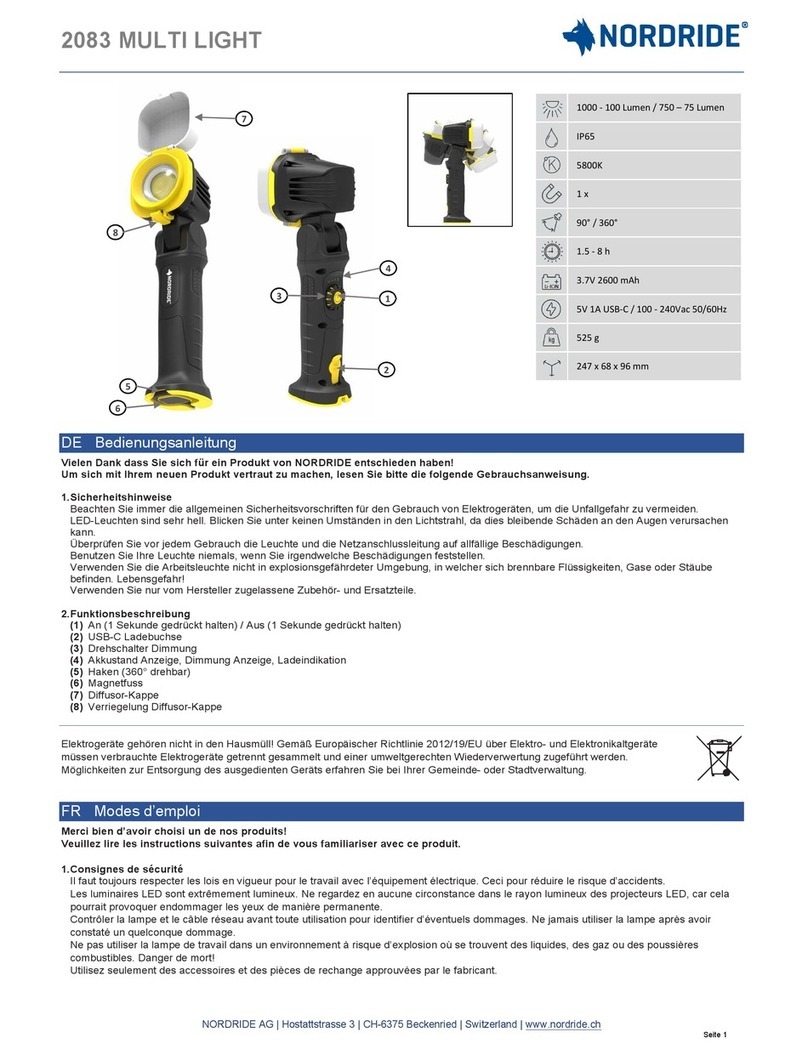 NORDRIDE 2083 MULTI LIGHT User manual