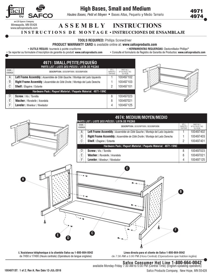 LDI Spaces Safco 4971 User manual
