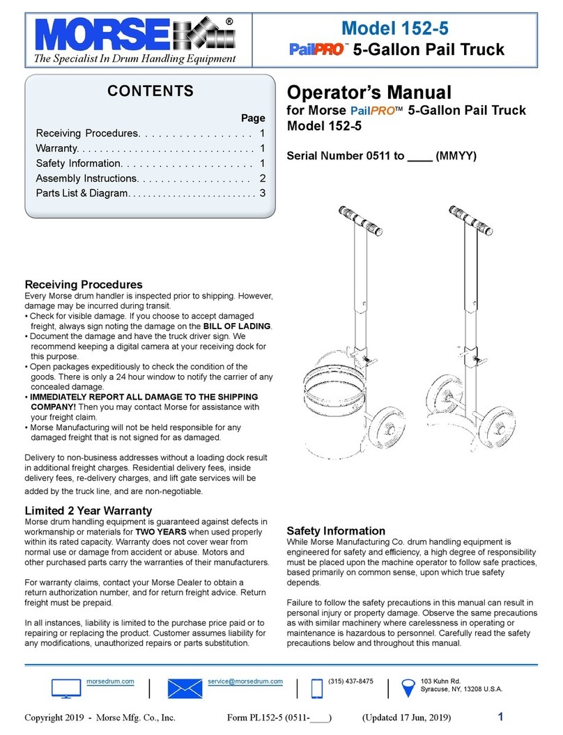 morse PailPRO 152-5 Operator's manual