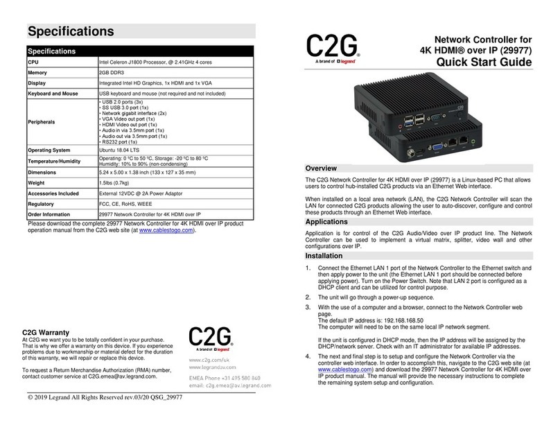 LEGRAND C2G 29977 User manual