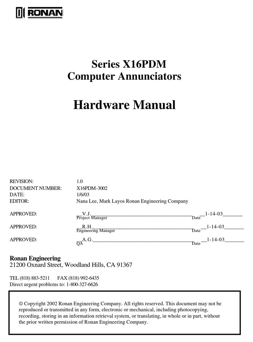Ronan X16PDM Series Hardware manual