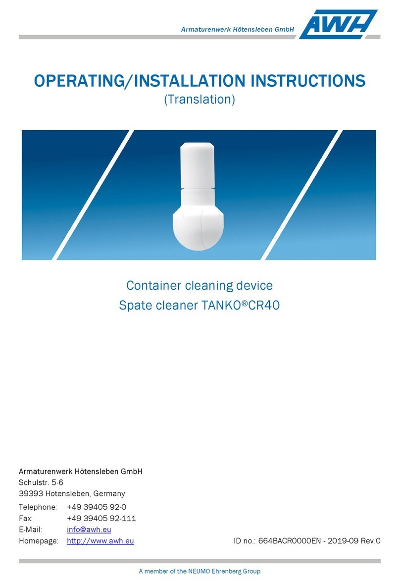AWH TANKO CR40 Operating & installation instructions