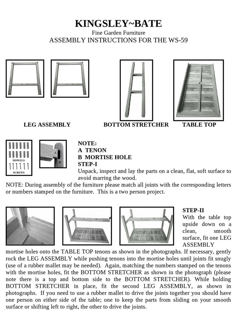 kingsley-bate WS-59 Assembly instructions