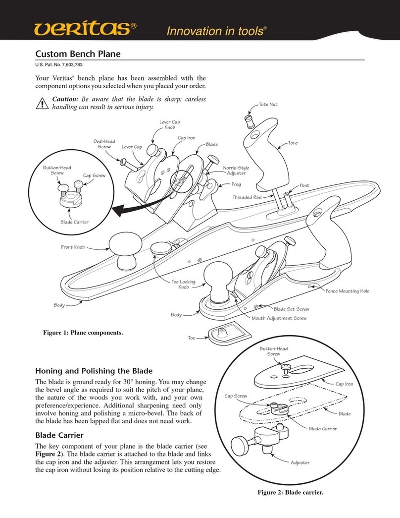 VERITAS Custom Smooth Plane No.4 quick start guide